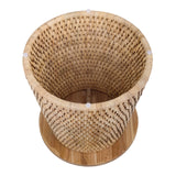 Kamari Rattan Side/End Table w/ Wood Top - What A Room