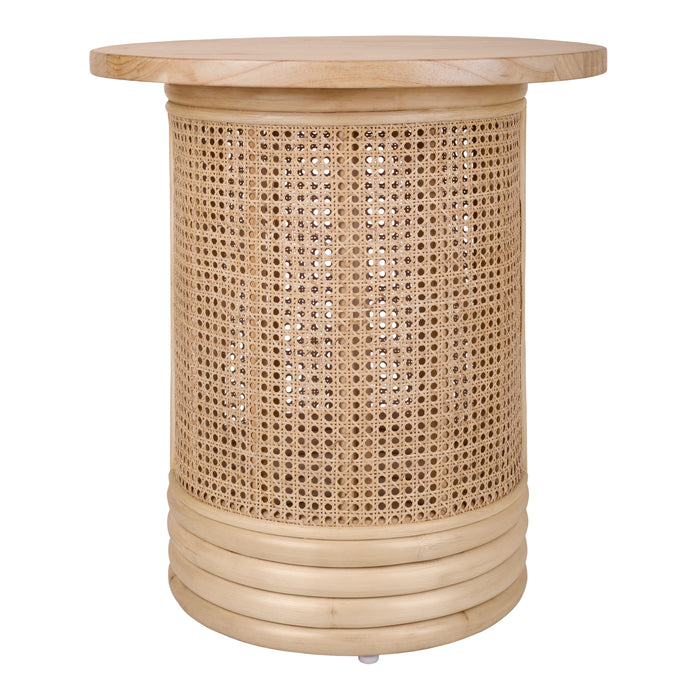 Brisa Rattan Side/End Table w/ Wood Top - What A Room