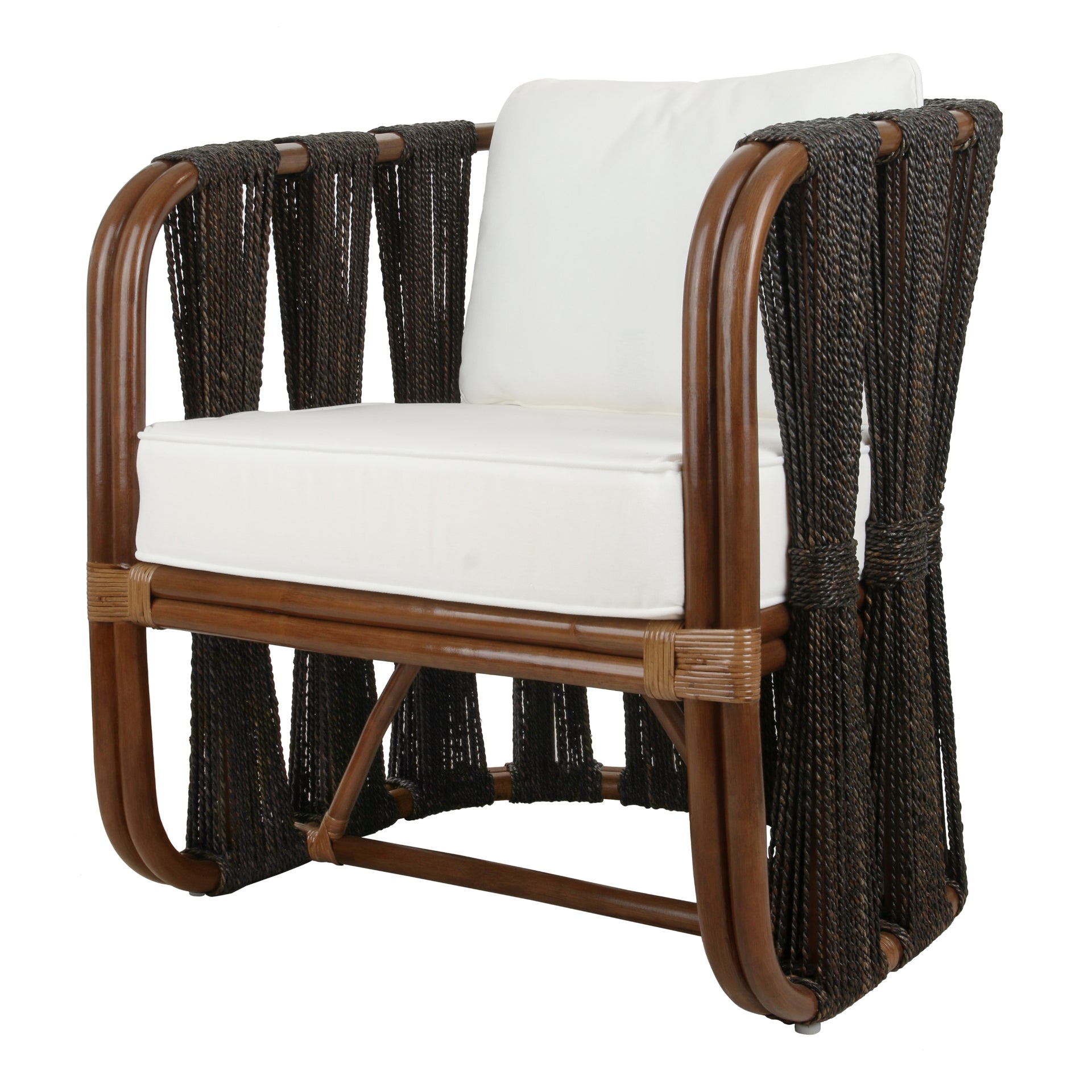 Shanaya Rattan Accent Arm Chair w/ Abaca - What A Room