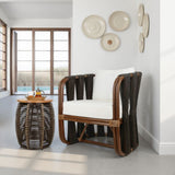 Shanaya Rattan Accent Arm Chair w/ Abaca - What A Room