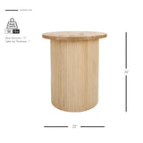Kiefer Rattan Side/End Table w/ Wood Top - What A Room