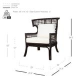 Zelma Rattan Accent Arm Chair - What A Room