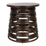Zeke Rattan Side/End Table w/ Wood Top - What A Room