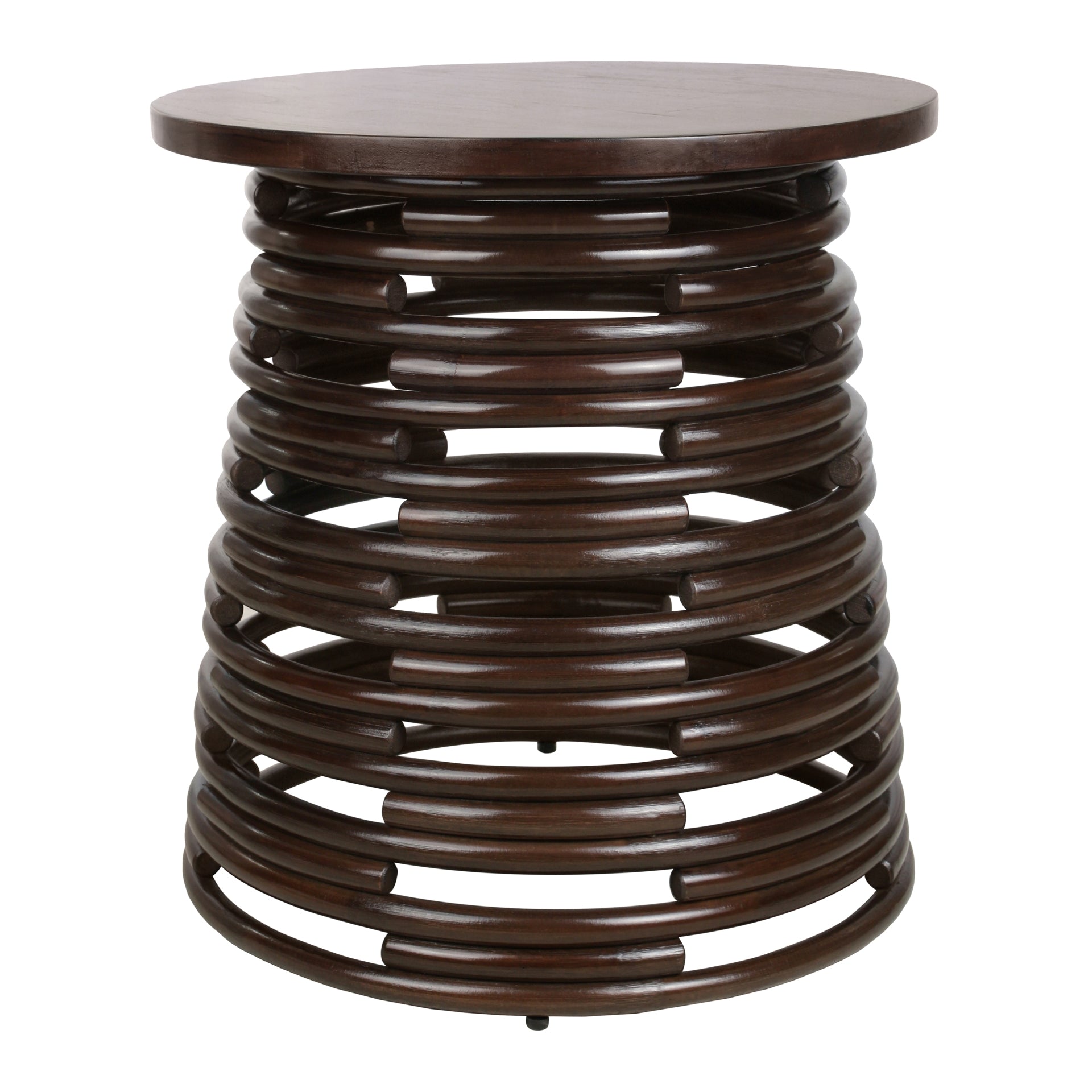 Zeke Rattan Side/End Table w/ Wood Top - What A Room