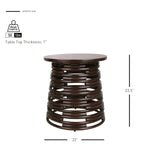 Zeke Rattan Side/End Table w/ Wood Top - What A Room