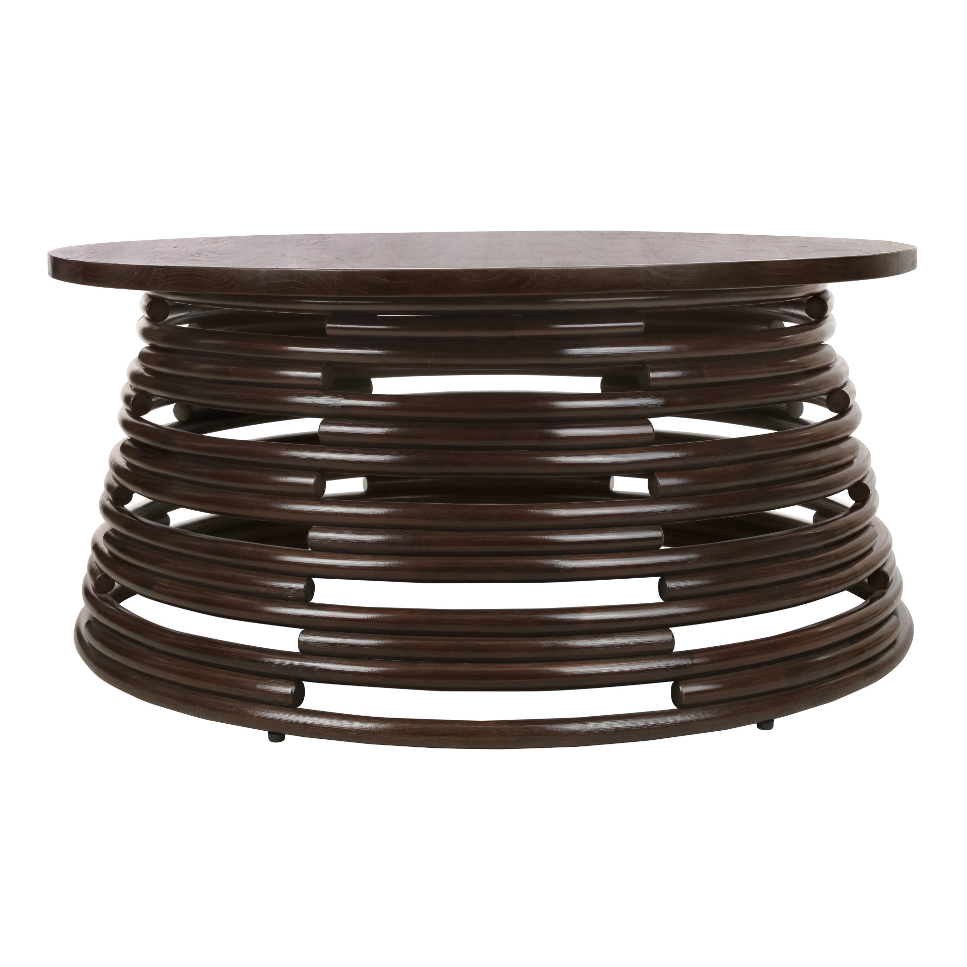 Zeke Rattan Coffee Table w/ Wood Top - What A Room