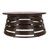 Zeke Rattan Coffee Table w/ Wood Top - What A Room