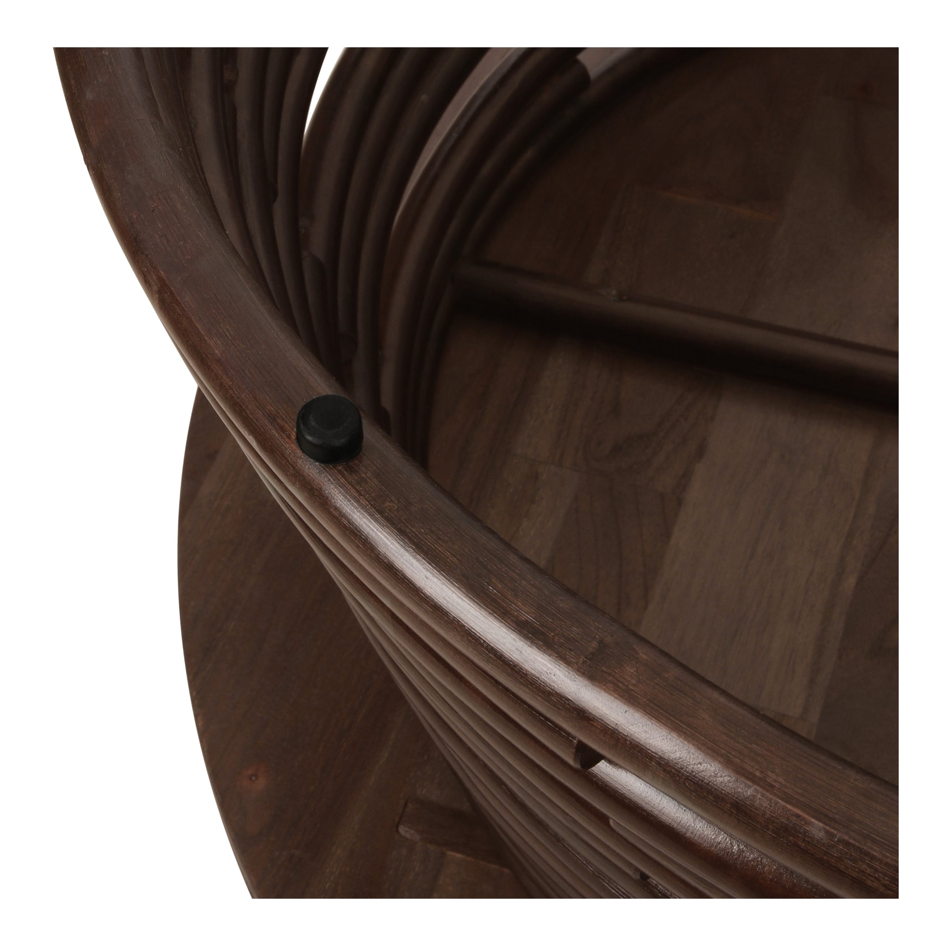 Zeke Rattan Coffee Table w/ Wood Top - What A Room