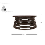 Zeke Rattan Coffee Table w/ Wood Top - What A Room