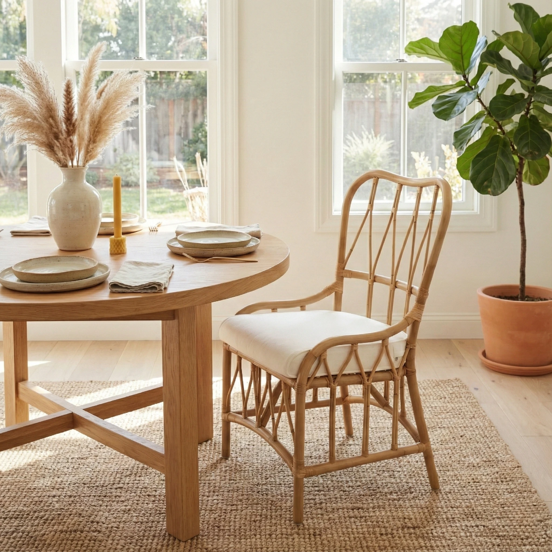 Ayanna Rattan Dining Side Chair - What A Room
