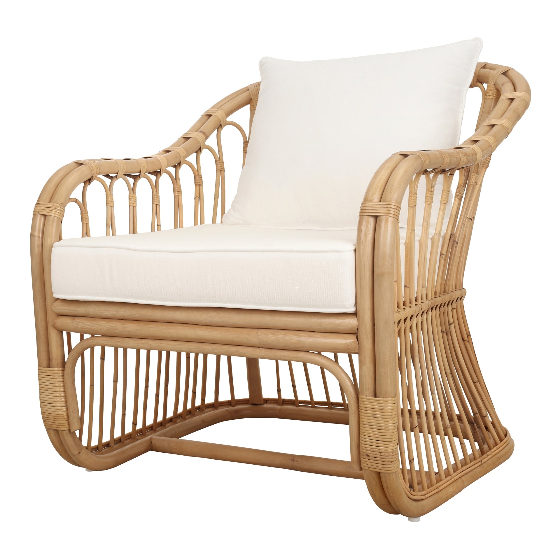 Maeva Rattan Accent Arm Chair - What A Room