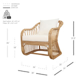 Maeva Rattan Accent Arm Chair - What A Room