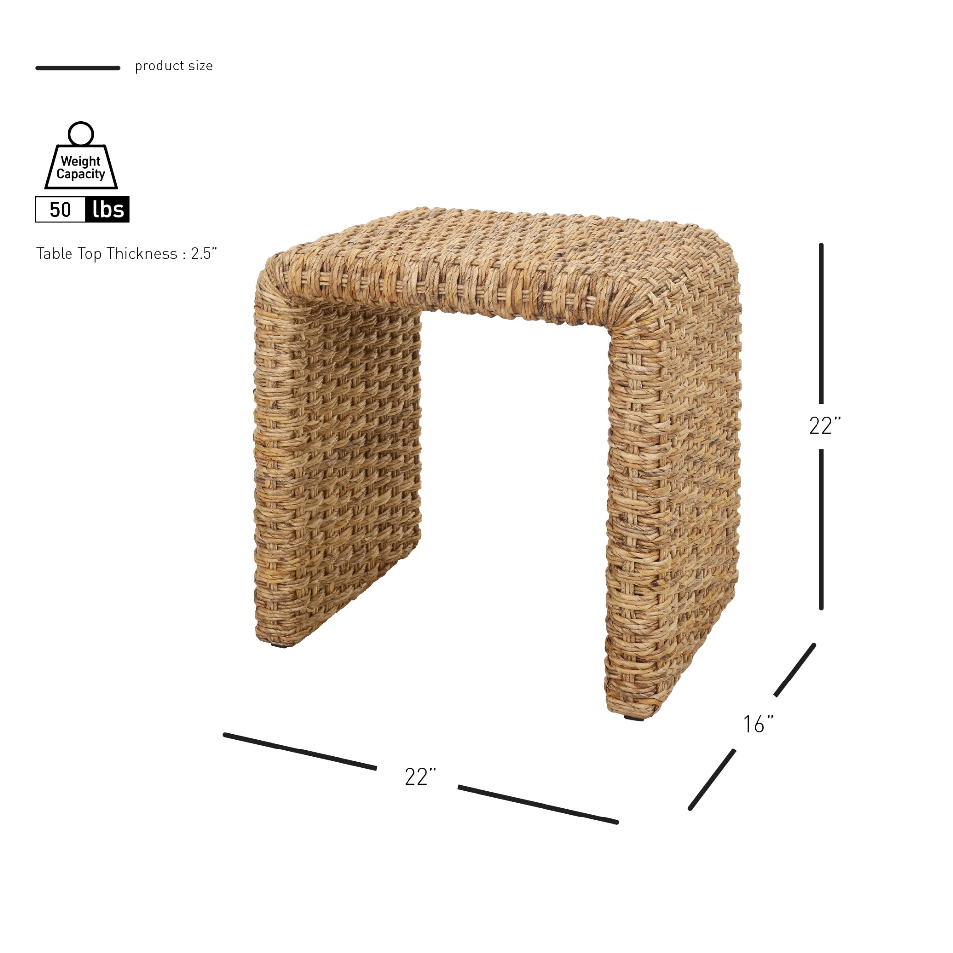 Vaine Abaca Side/End Table - What A Room