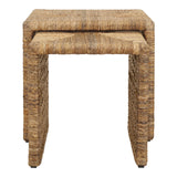 Kanza Abaca Rectangular Nesting Side Table Set of 2 - What A Room