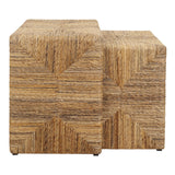 Kanza Abaca Rectangular Nesting Side Table Set of 2 - What A Room