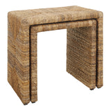 Kanza Abaca Rectangular Nesting Side Table Set of 2 - What A Room