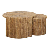 Kanza Abaca Round Nesting Coffee Table Set of 2 - What A Room