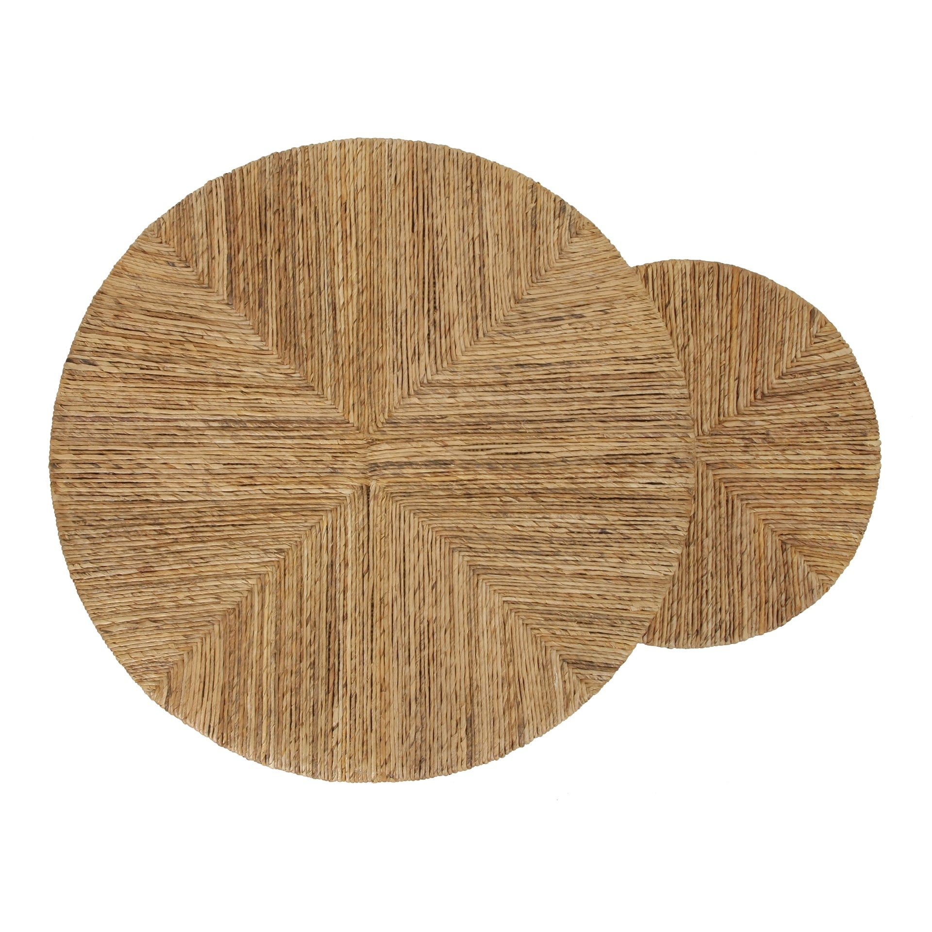 Kanza Abaca Round Nesting Coffee Table Set of 2 - What A Room