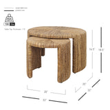 Kanza Abaca Round Nesting Coffee Table Set of 2 - What A Room