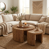 Kanza Abaca Round Nesting Coffee Table Set of 2 - What A Room