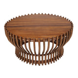 Sona Rattan Coffee Table w/ Wood Top - What A Room