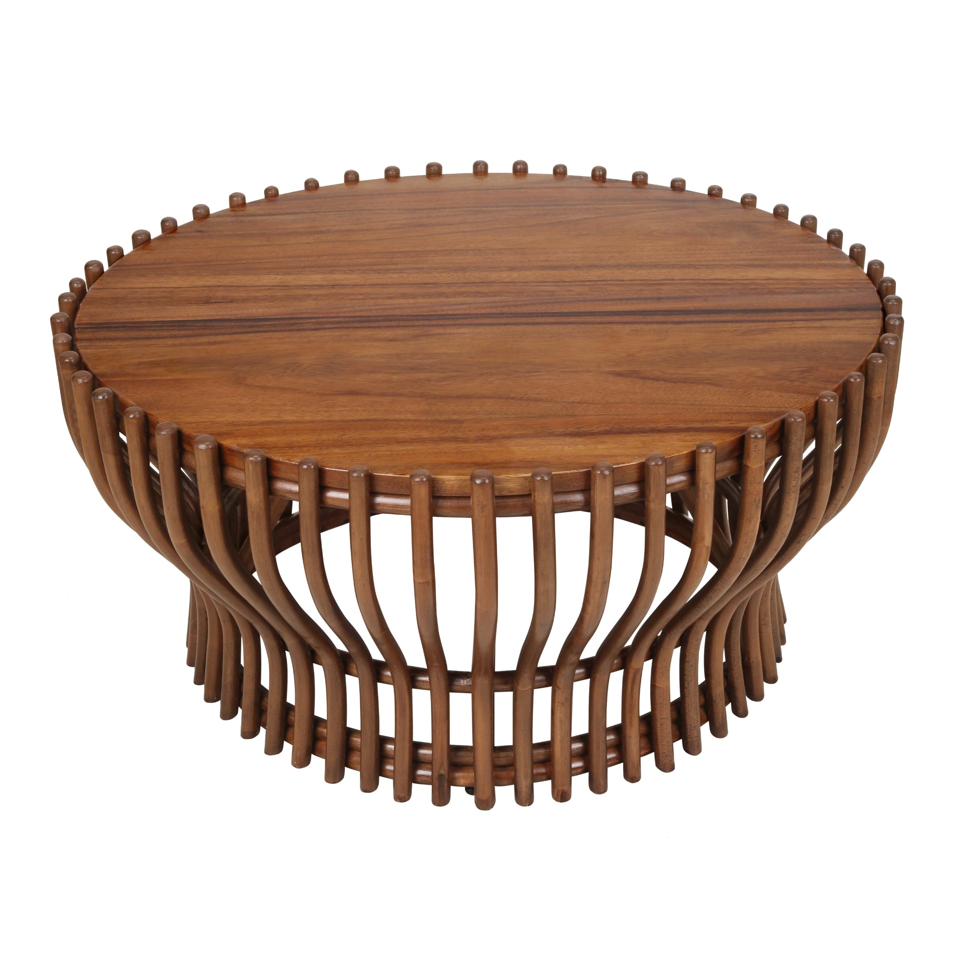 Sona Rattan Coffee Table w/ Wood Top - What A Room