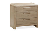 Furano Three Drawer Ash Wood Nightstand in Ginger - What A Room