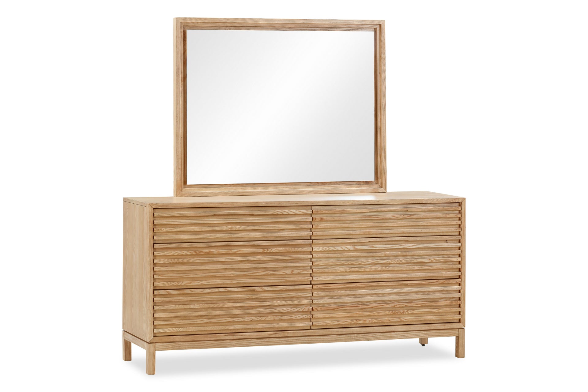 Tanner Six Drawer Ash Wood Dresser in Flaxen - What A Room