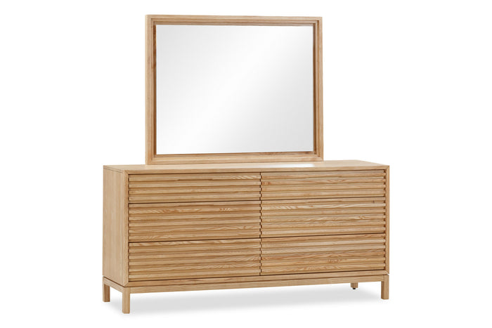 Tanner Six Drawer Ash Wood Dresser in Flaxen - What A Room