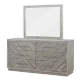 Alexandra Solid Wood Six Drawer Dresser in Rustic Latte - What A Room