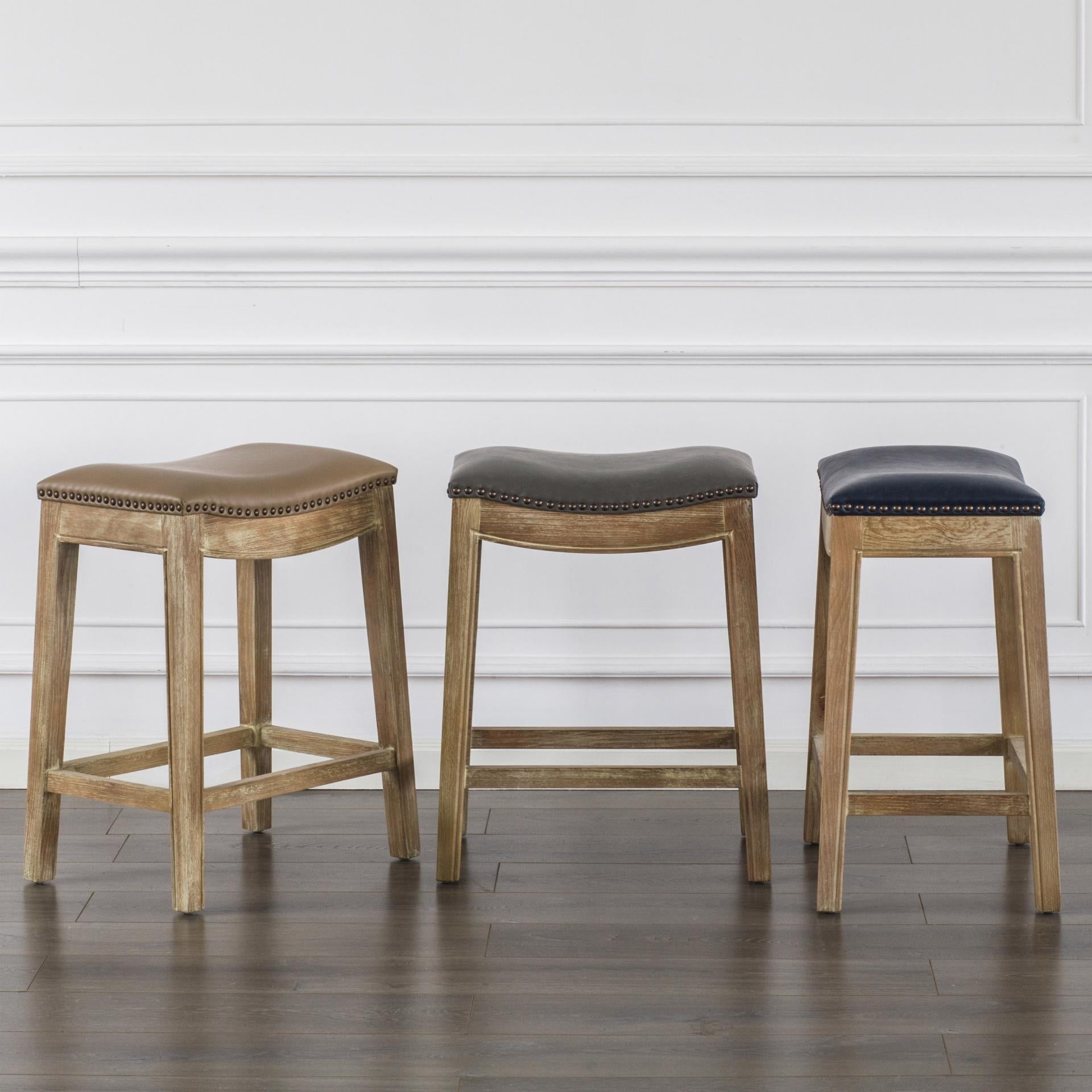 Elmo  Bonded Leather Counter Stool - What A Room