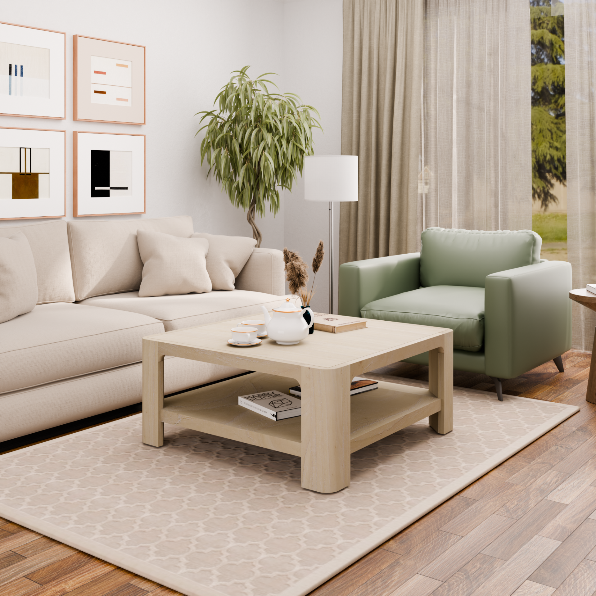 Trevin  Square Coffee Table - What A Room