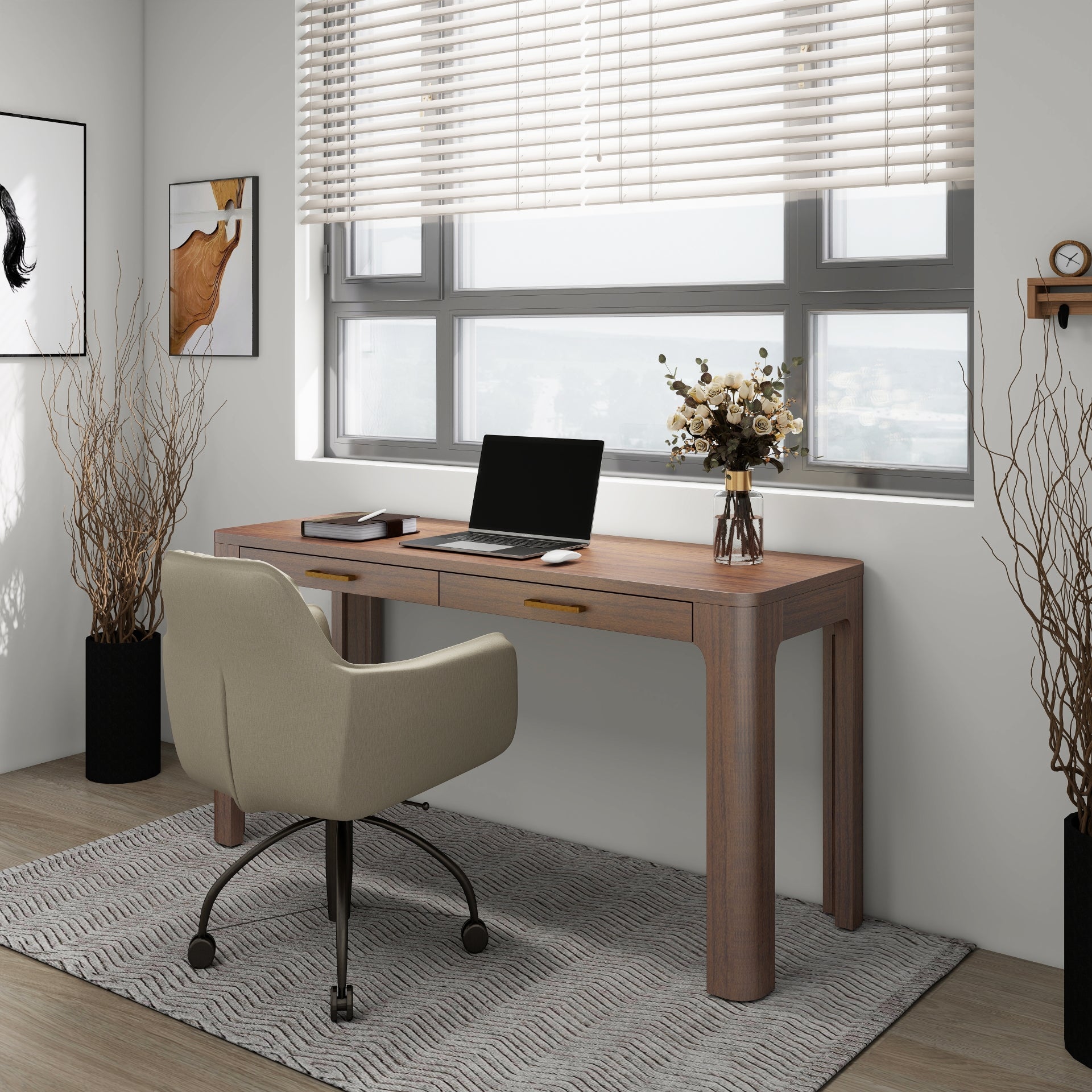 Trevin  Desk 2 Drawers - What A Room