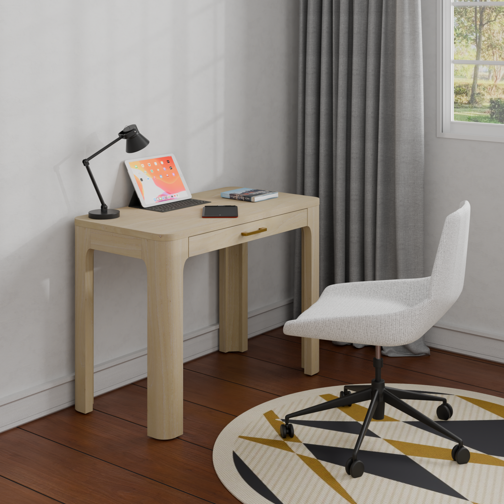 Trevin  Small Desk 1 Drawer - What A Room