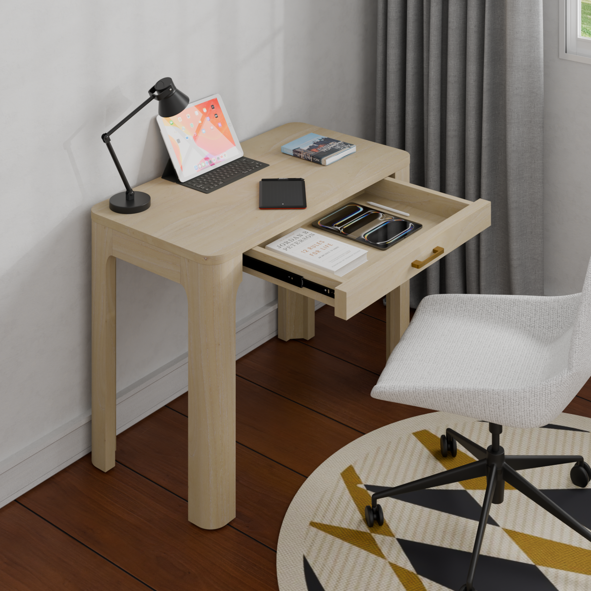 Trevin  Small Desk 1 Drawer - What A Room