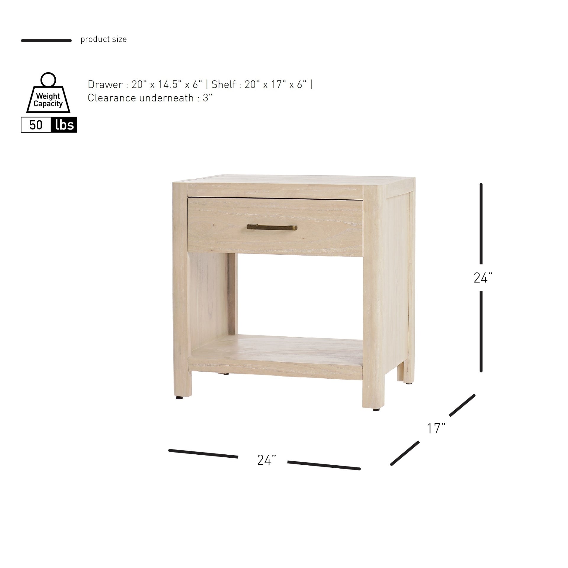 Trevin Nighstand/Side Table - What A Room