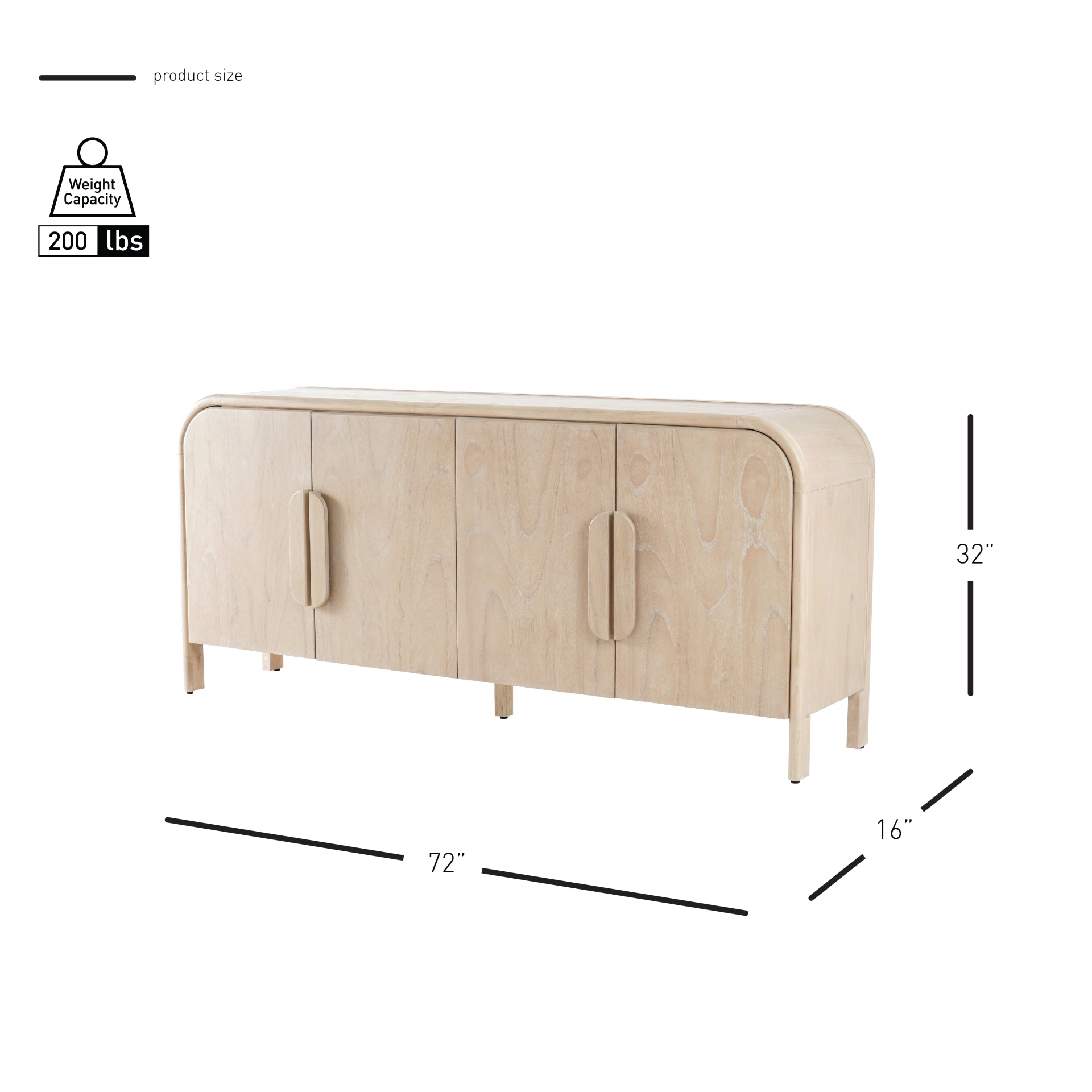 Serenia Buffet/Sideboard 4 Doors - What A Room