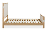 Furano Upholstered Panel Bed in Ginger and Brun Boucle - What A Room