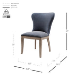 Dorsey Faux Leather Dining Side Chair Drift Wood Legs (Set of 2) - What A Room
