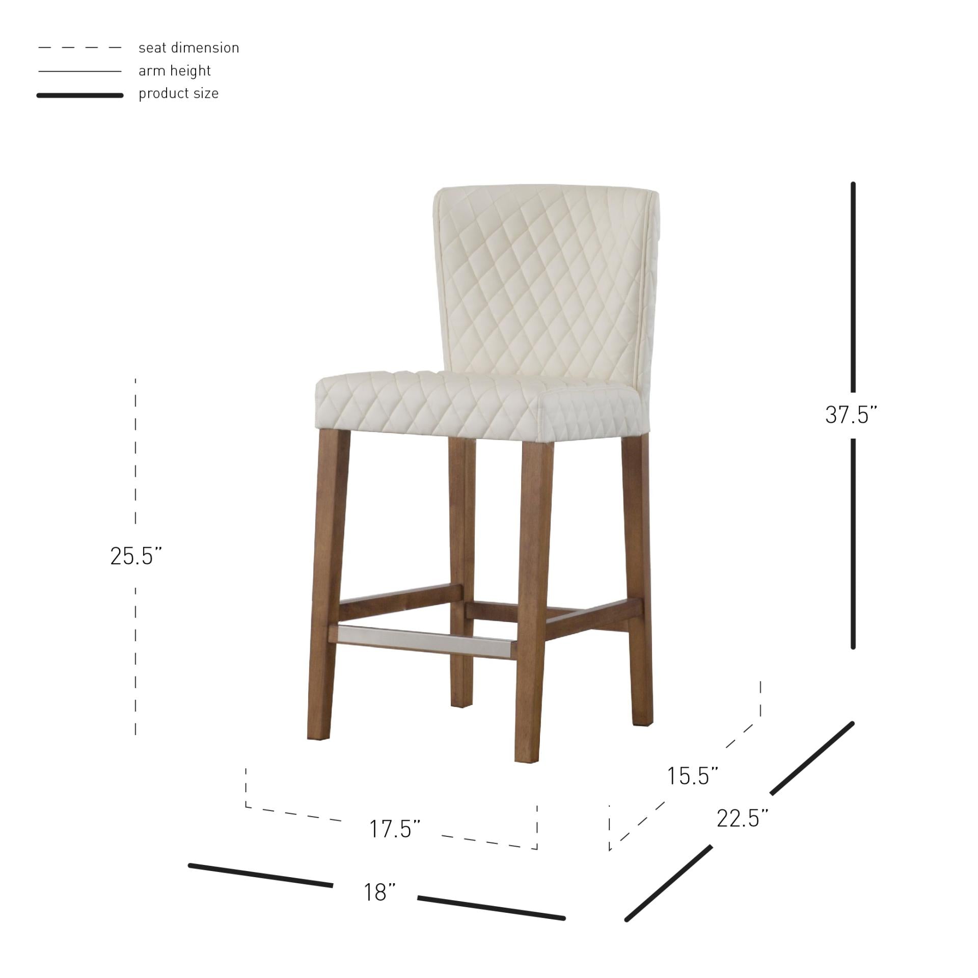 Albie  Diamond Stitching  Counter Stool - What A Room