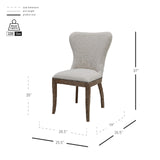 Dorsey Fabric Dining Side Chair Drift Wood Legs (Set of 2) - What A Room