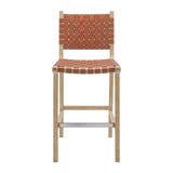 Marco Faux Leather Counter Stool Drift Wood Frame - What A Room