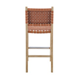 Marco Faux Leather Counter Stool Drift Wood Frame - What A Room