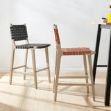 Marco Faux Leather Counter Stool Drift Wood Frame - What A Room