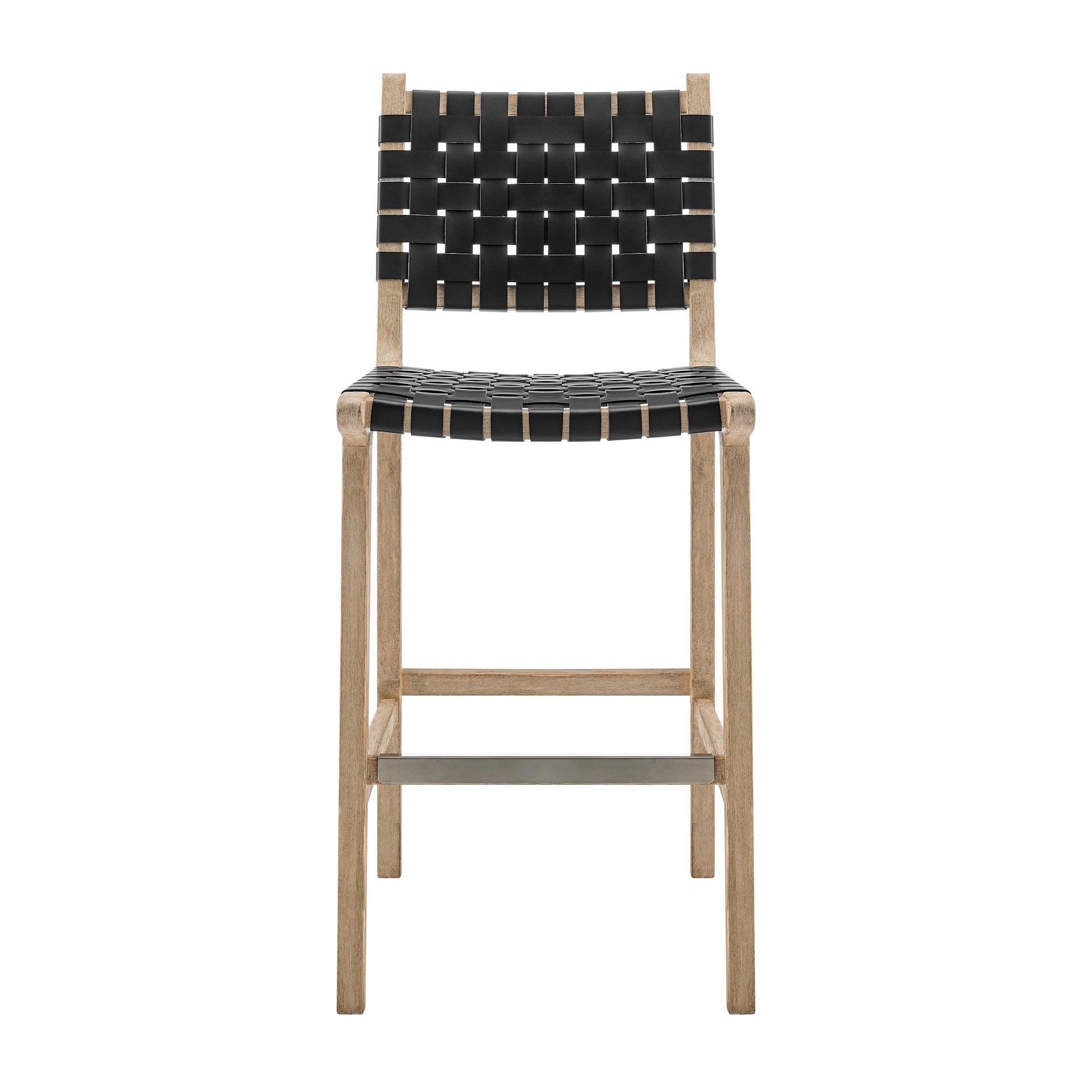 Marco Faux Leather Counter Stool Drift Wood Frame - What A Room
