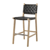 Marco Faux Leather Counter Stool Drift Wood Frame - What A Room