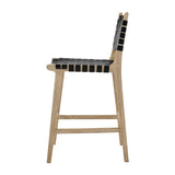 Marco Faux Leather Counter Stool Drift Wood Frame - What A Room