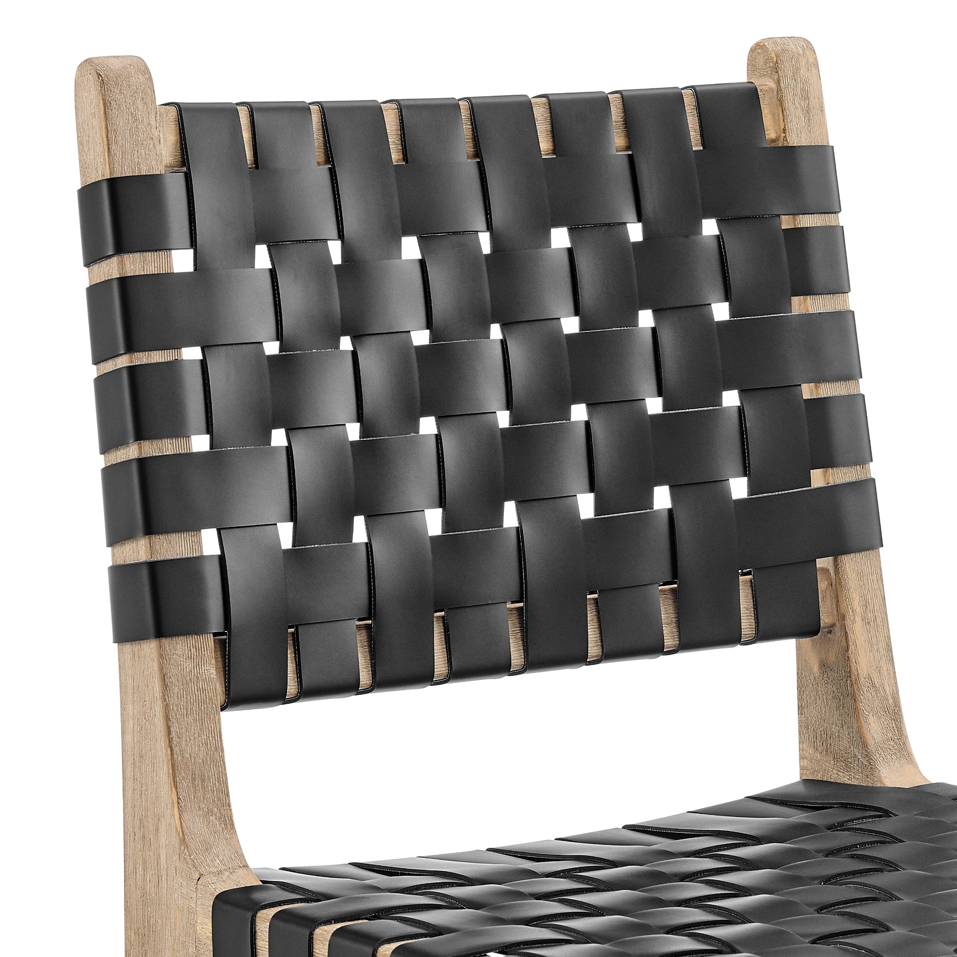 Marco Faux Leather Counter Stool Drift Wood Frame - What A Room