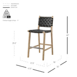 Marco Faux Leather Counter Stool Drift Wood Frame - What A Room
