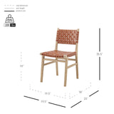 Marco Faux Leather Dining Side Chair Drift Wood Frame (Set of 2) - What A Room